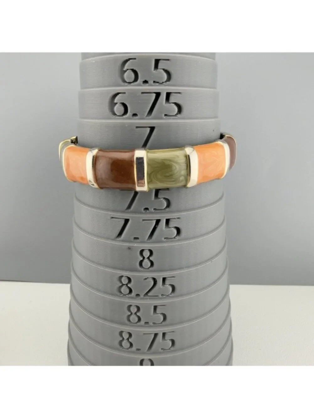 Vintage Enameled Hinged Clamper Bangle Bracelet Set Of 2 Colorful